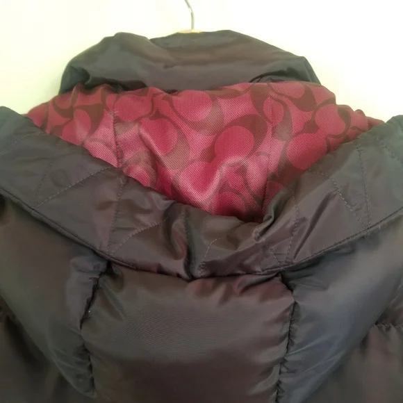 Coach Down Puffer Coat Size XS Bust 35 - Picture 5 of 15